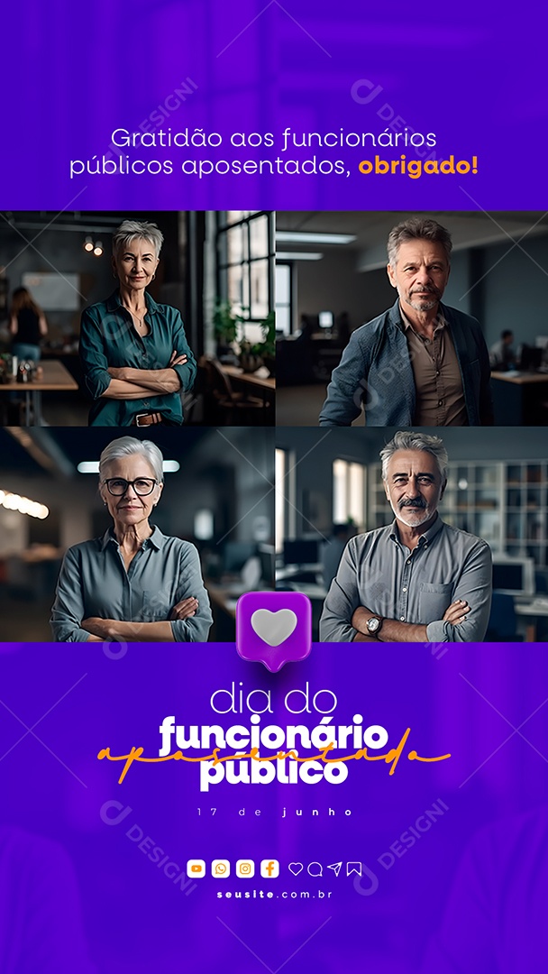 Story Gratidão Aos Funcionários Públicos Aposentados Obrigado Dia Do Funcionário Público Aposentado Social Media PSD Editável