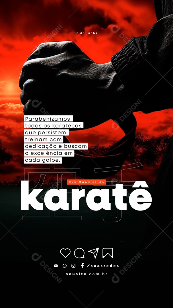 Story Parabenizamos Todos Os Karatecas Dia Mundial Do Karatê Social Media PSD Editável