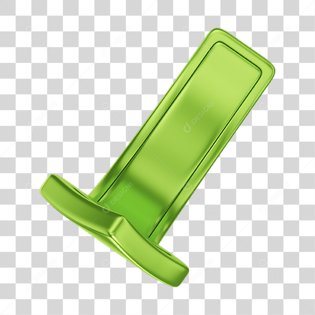 Seta Verde Elemento 3D PNG Transparente