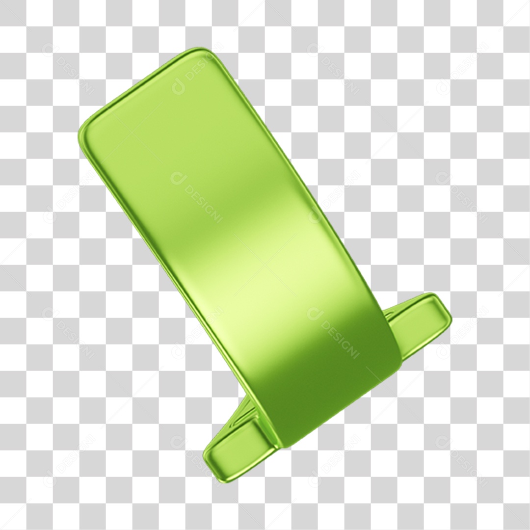 Seta Verde Elemento 3D PNG Transparente