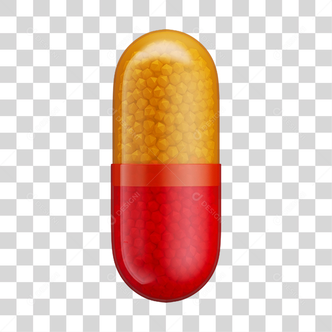 Cápsula Remédio Elemento 3D PNG Transparente