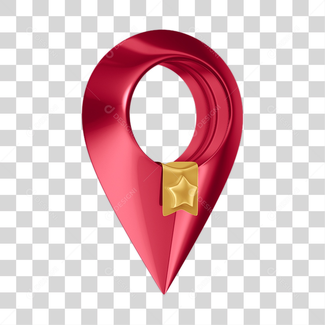 Pin De Localização Vermelho Elemento 3D PNG Transparente