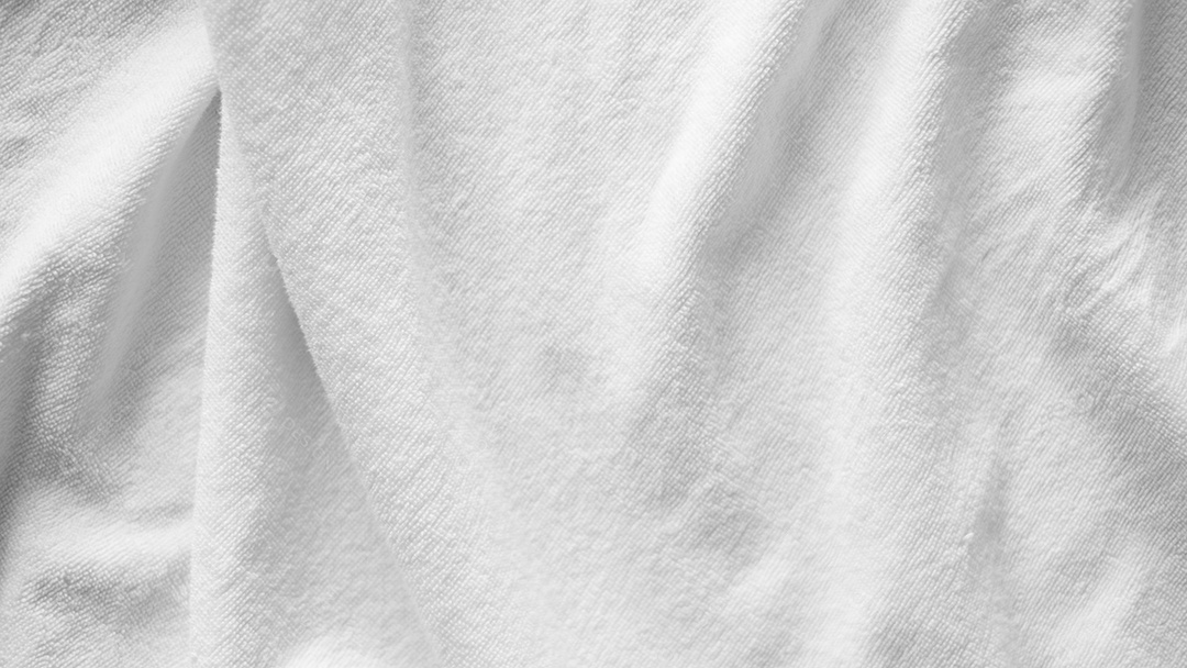 Lençol branco amassado, textura gradiente de roupa de cama branca