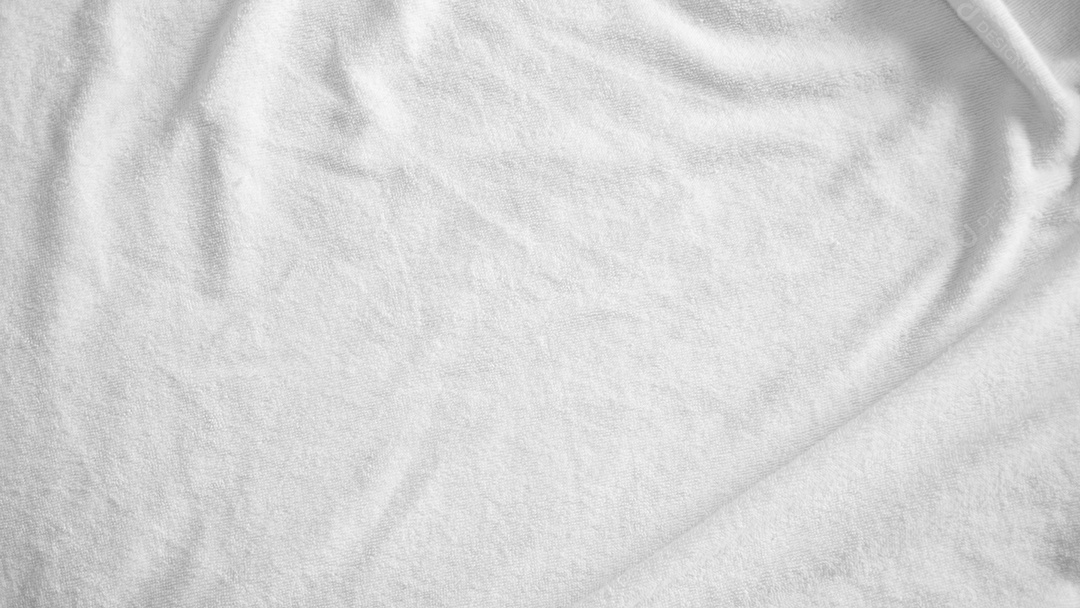 Lençol branco amassado, textura gradiente de roupa de cama branca