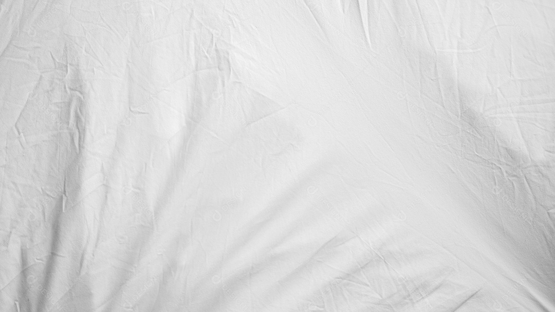 Lençol branco amassado, textura gradiente de roupa de cama branca