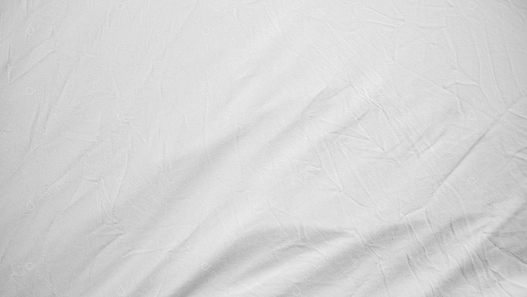 Lençol branco amassado, textura gradiente de roupa de cama branca