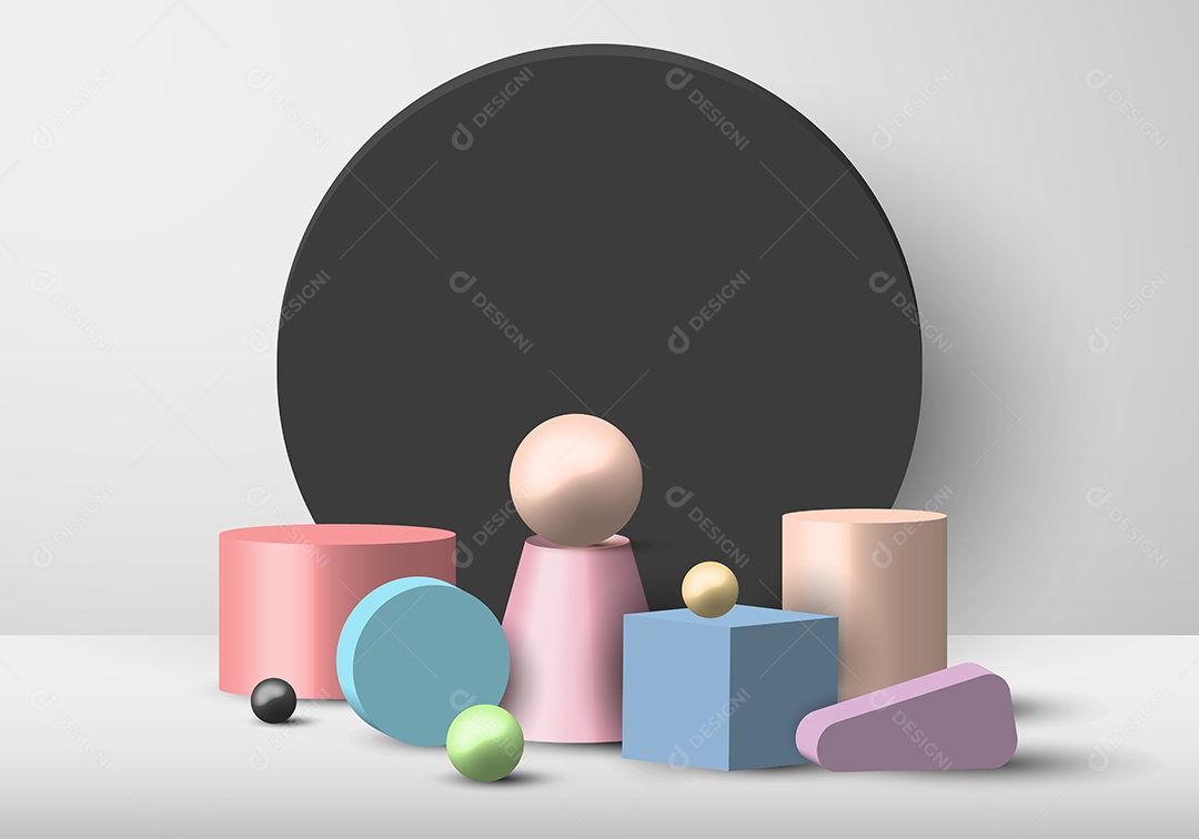 Cenário Realista 3D Ilustração Vetor EPS