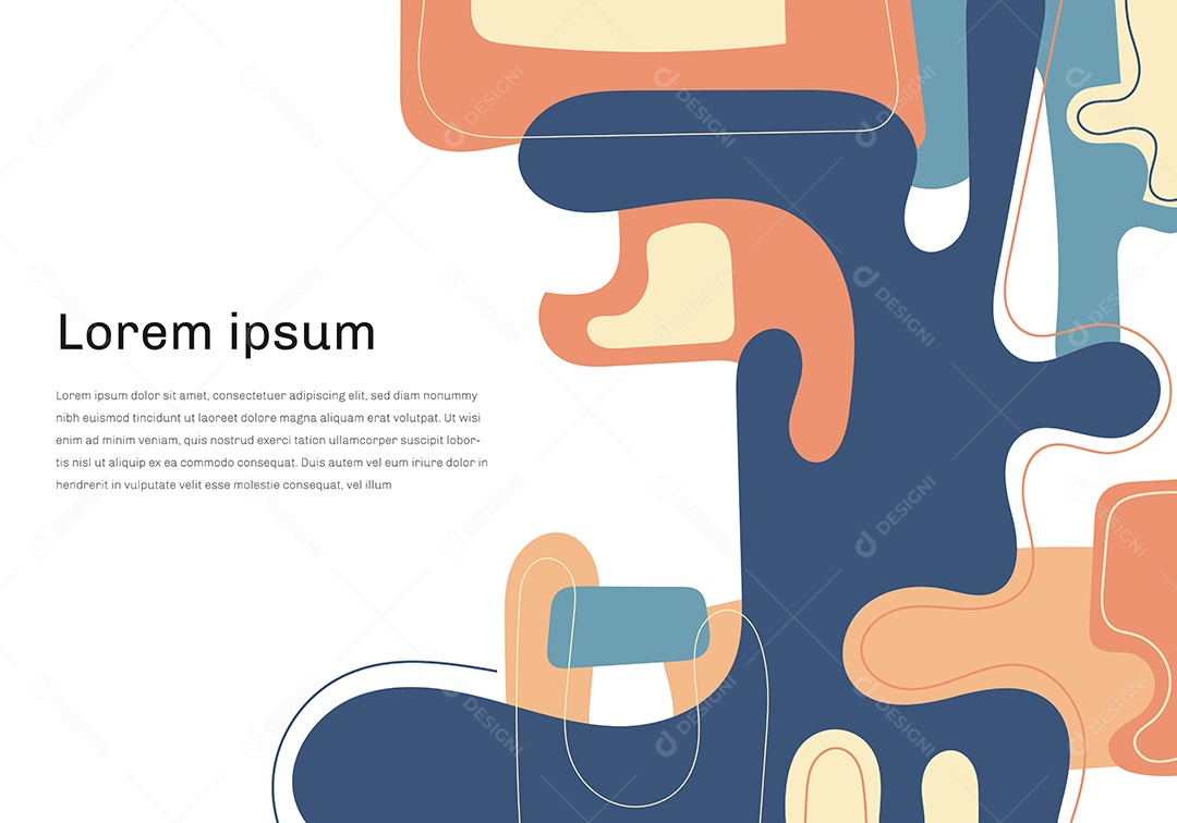Cenário De Formas Abstrata Realista Ilustração Vetor EPS