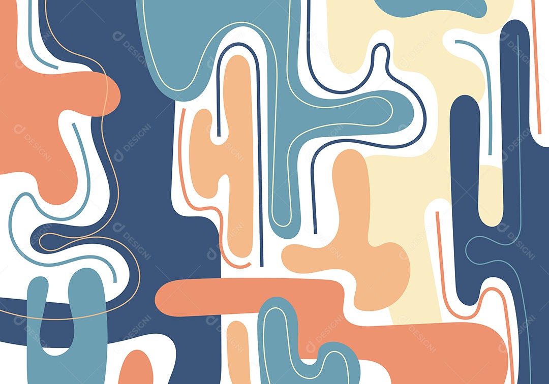 Cenário De Formas Abstrata Realista Ilustração Vetor EPS