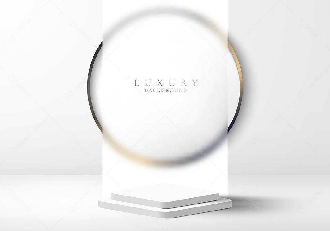 Cenário De Background De Luxo Branco Realista Ilustração Vetor EPS