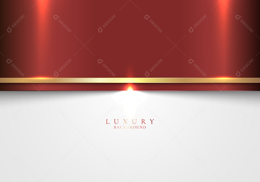Cenário De Background De Luxo Vermelho e Branco Realista Ilustração Vetor EPS