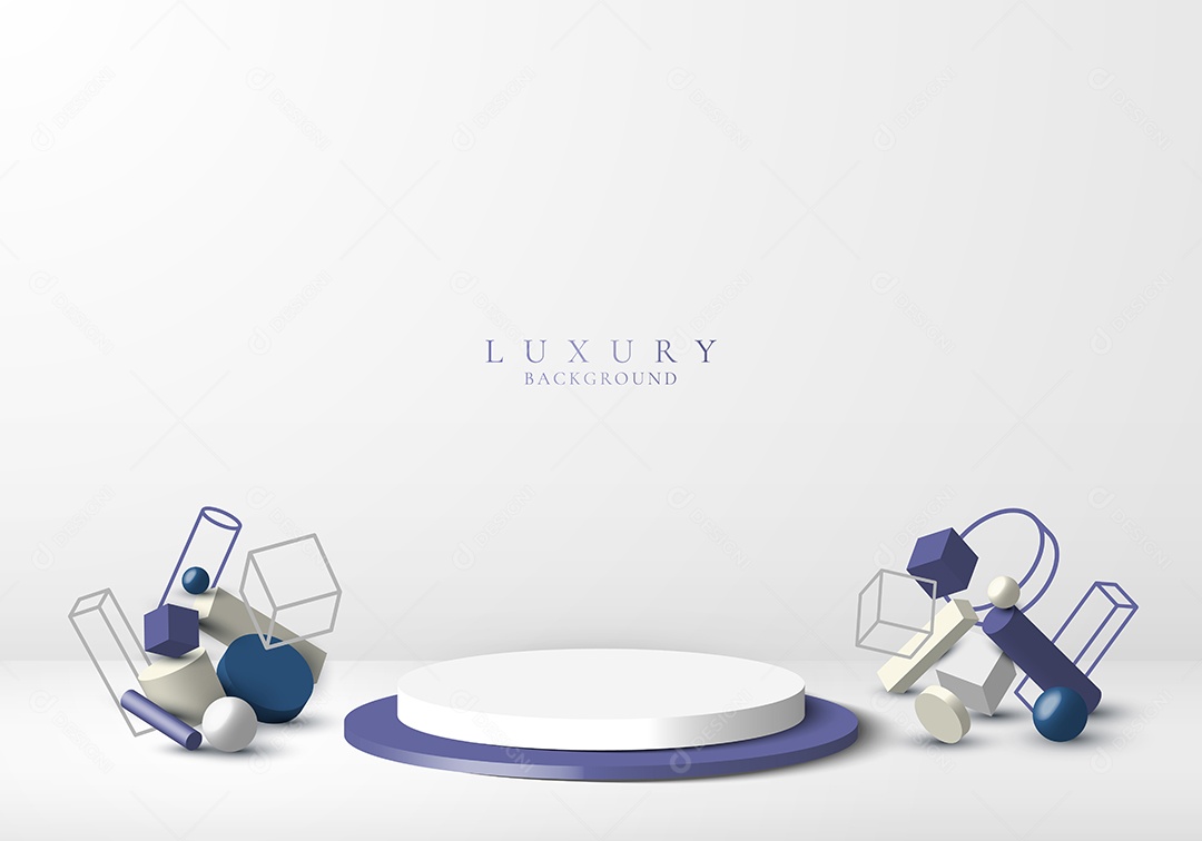 Cenário De Background De Luxo Branco Realista Ilustração Vetor EPS