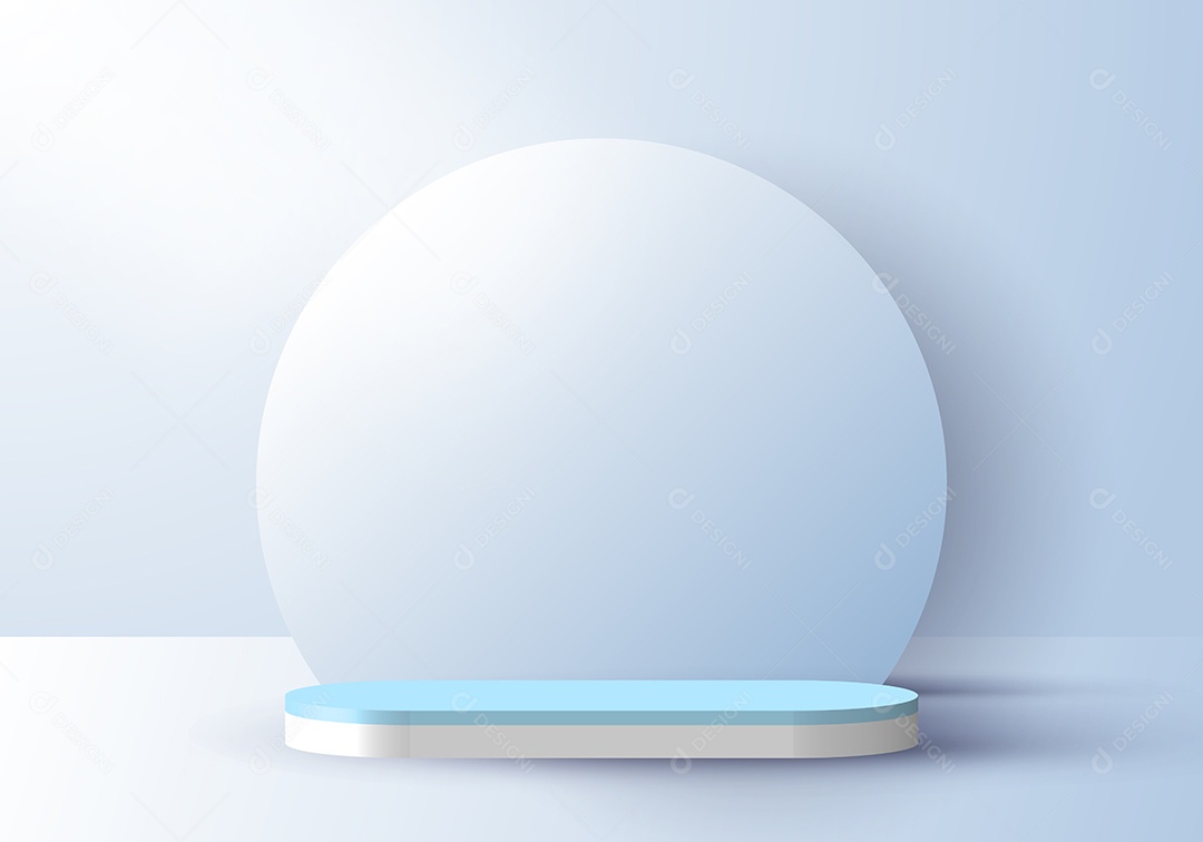 Cenário Azul Realista 3D Ilustração Vetor EPS