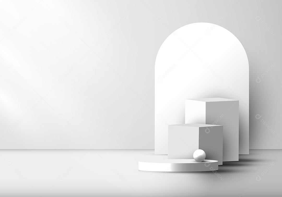 Cenário Branco Realista Ilustração Vetor EPS