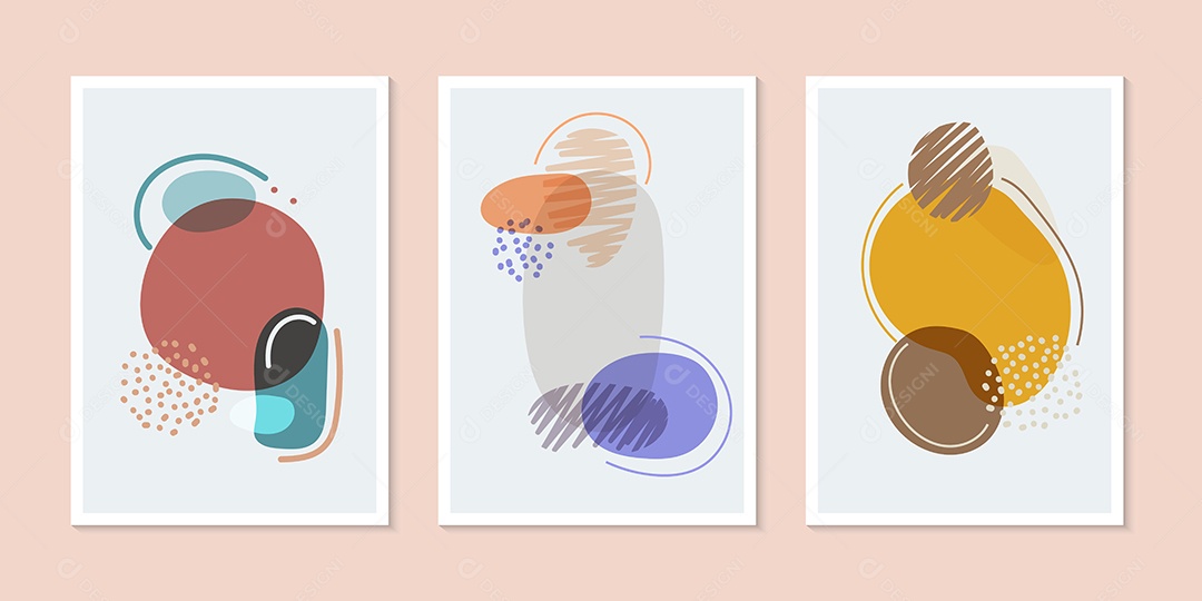 Cenário Realista Com Formas Abstrata Ilustração Vetor EPS