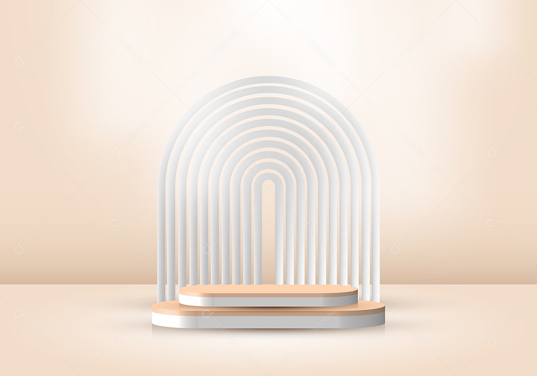 Cenário Rosa Realista Ilustração Vetor EPS