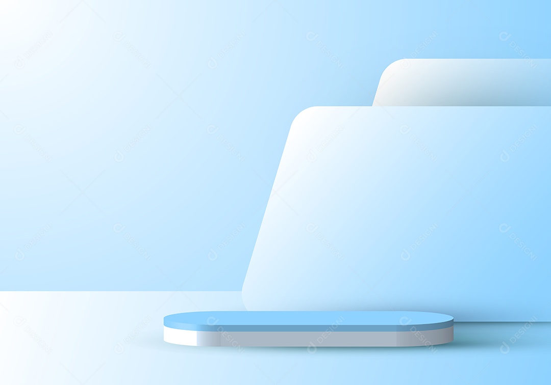 Cenário Azul Realista Ilustração Vetor EPS