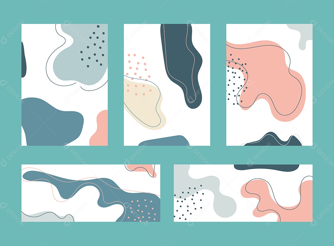 Cenário De Formas Abstrata Realista Ilustração Vetor EPS