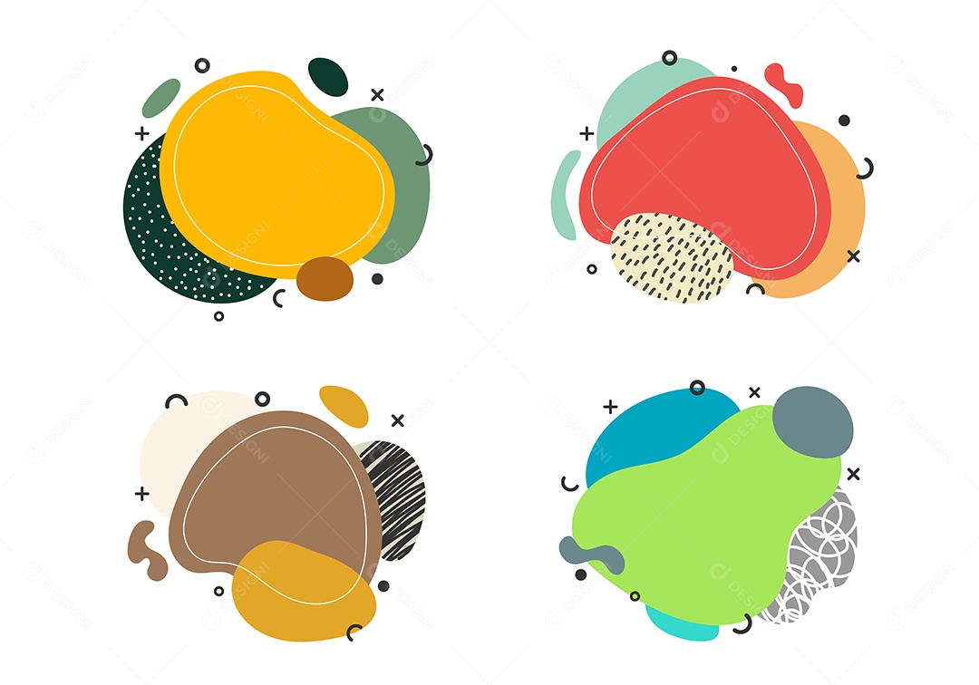 Cenário De Formas Abstrata Realista Ilustração Vetor EPS