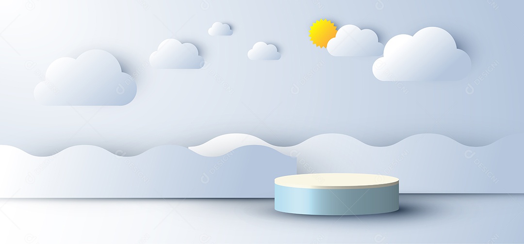 Cenário Branco Realista Ilustração Vetor EPS