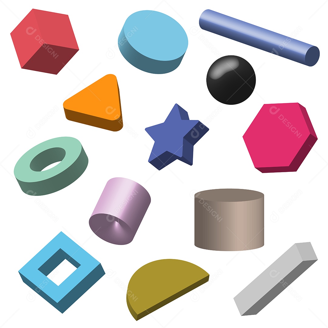 Cenário De Formas Geométrica Realista Ilustração Vetor EPS