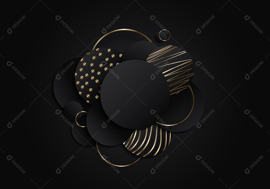 Cenário Preto Realista Ilustração Vetor EPS