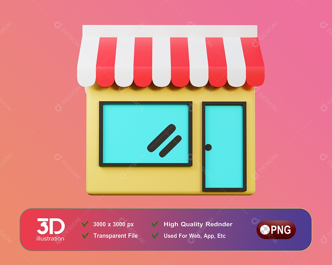 Loja Elemento 3D Para Composição PSD