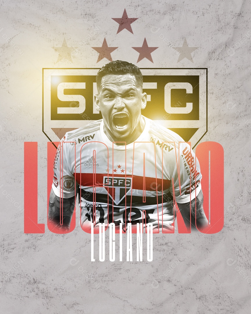 Social Media Jogador Luciano São Paulo PSD Editável