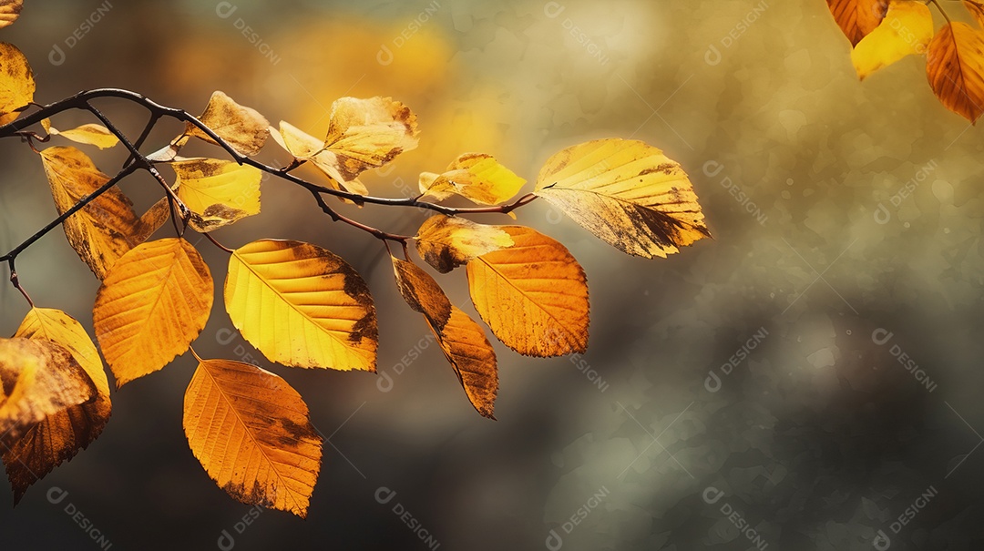 Folhas verde sobre floresta.