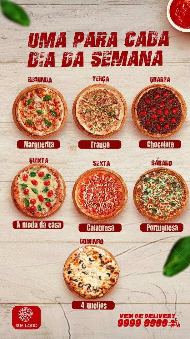 Social Media Story Uma Para Cada Dia Da Semana PSD Editável