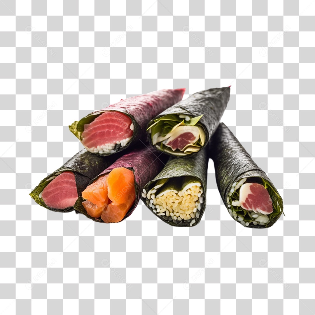 Comida Japonesa Temaki PNG Transparente