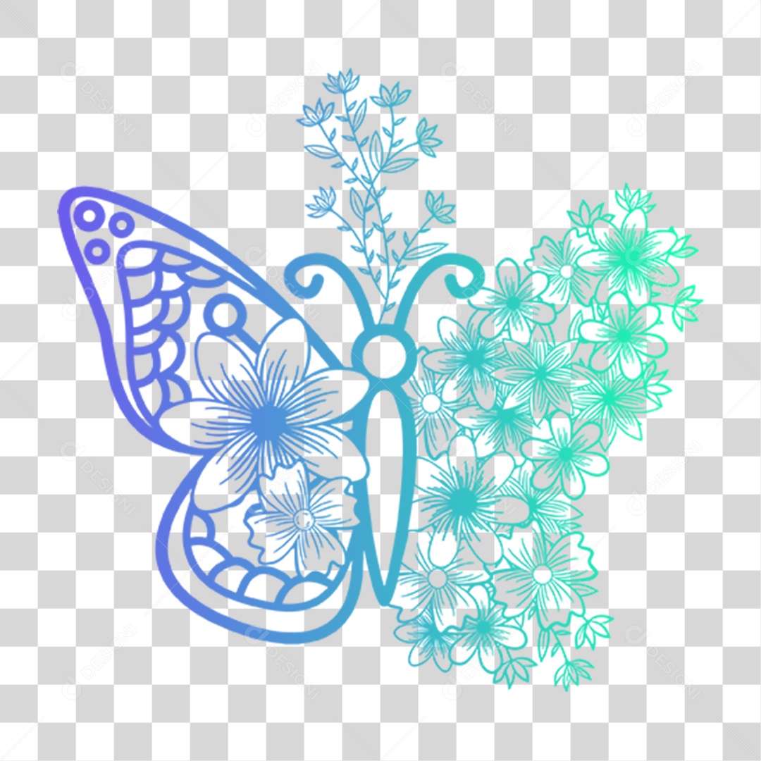 Transparent Colorful PNG Butterfly