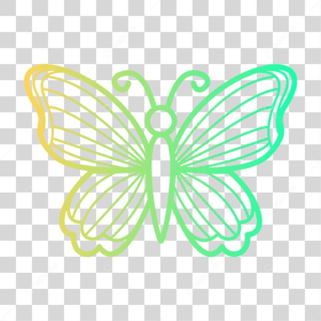Borboleta Colorida PNG Transparente