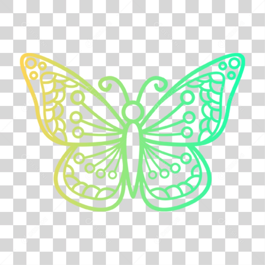 Borboleta Colorida PNG Transparente