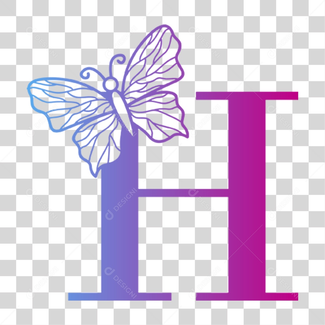 Alfabeto Borboleta Lettering PNG Transparente