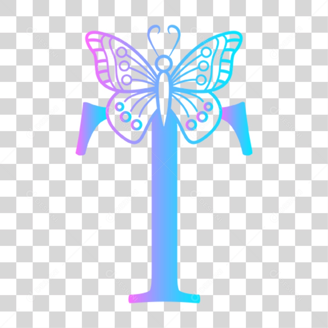 Alfabeto Borboleta Lettering PNG Transparente