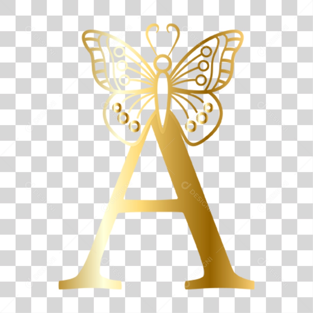 Alfabeto Borboleta Lettering PNG Transparente