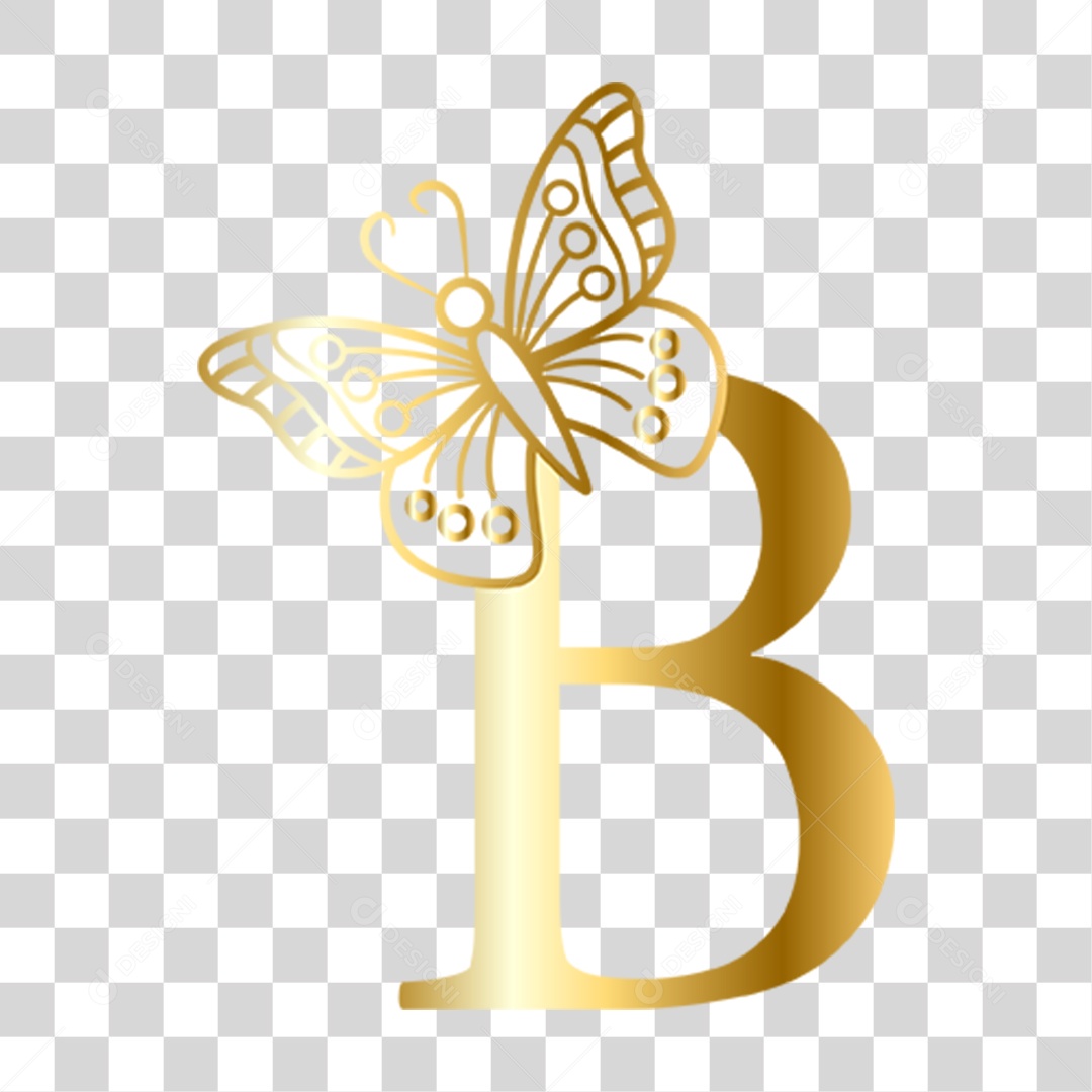 Alfabeto Borboleta Lettering PNG Transparente