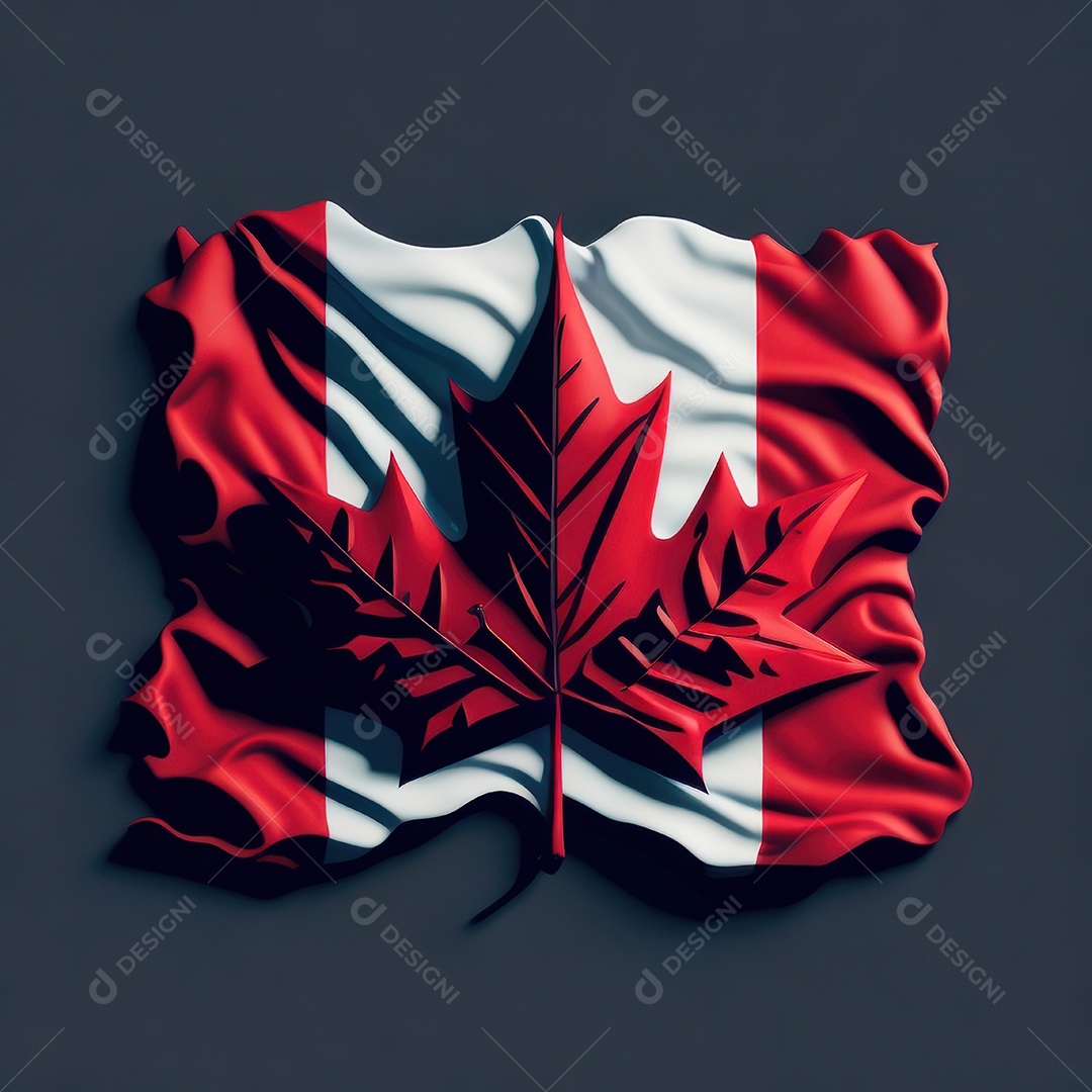 ilustração de bandeira do Canadá.