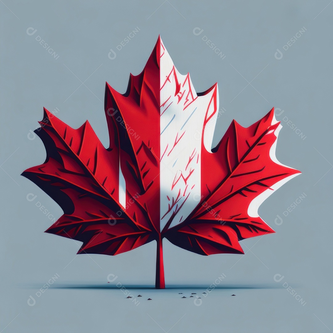 ilustração de bandeira do Canadá.