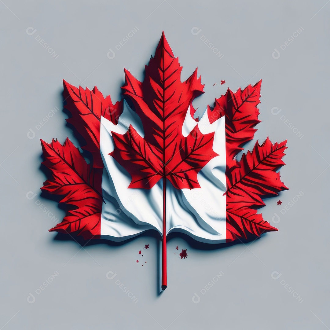 ilustração de bandeira do Canadá.