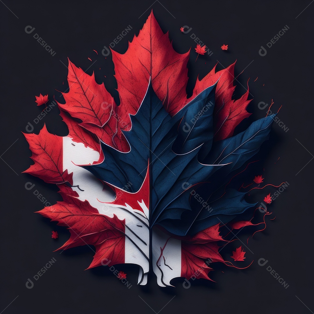 ilustração de bandeira do Canadá.