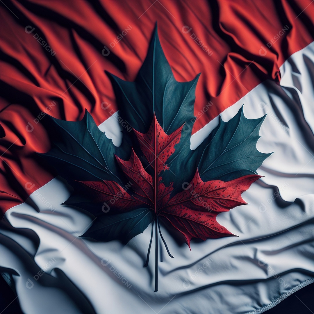 ilustração de bandeira do Canadá.