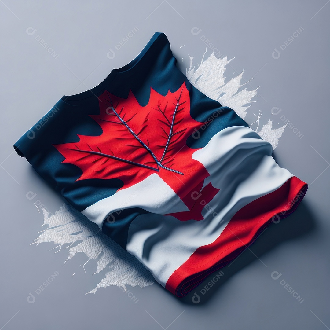 ilustração de bandeira do Canadá.