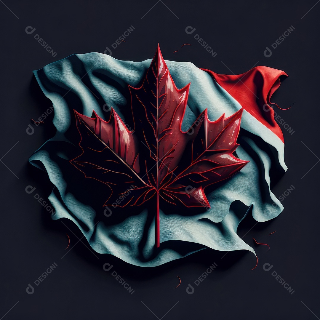 ilustração de bandeira do Canadá.