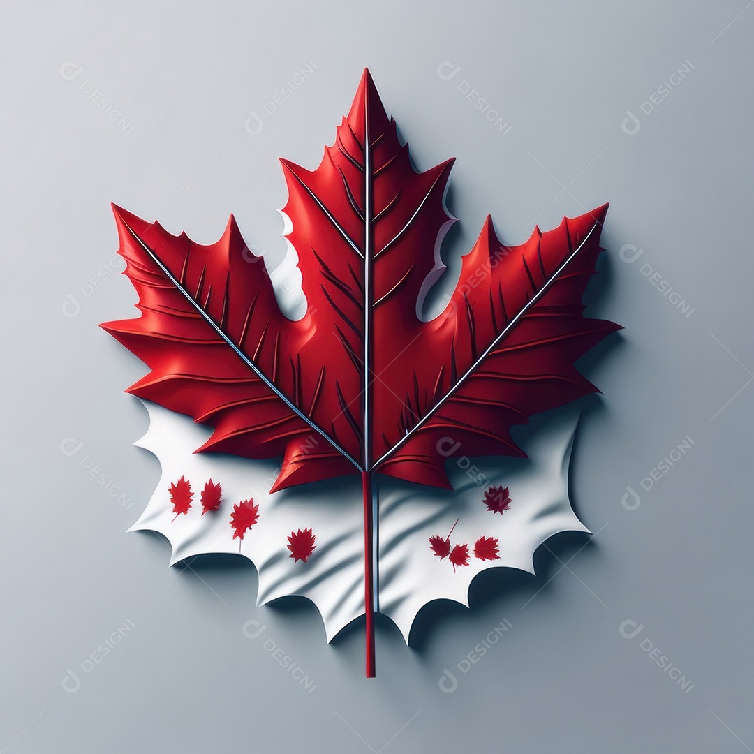ilustração de bandeira do Canadá.