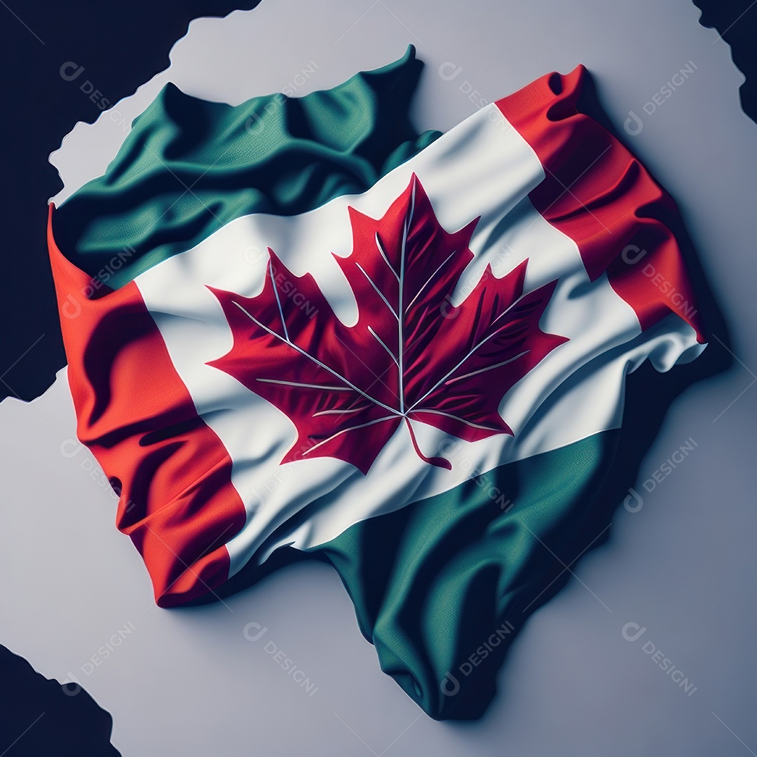 ilustração de bandeira do Canadá.