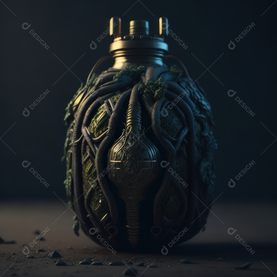 Imagem realista de grana toxica sobre fundo desfocado.