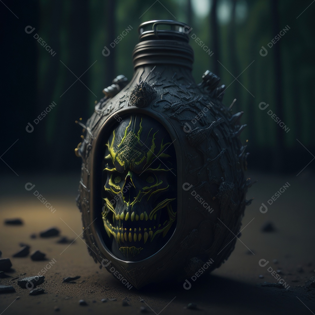 Imagem realista de grana toxica sobre fundo desfocado.