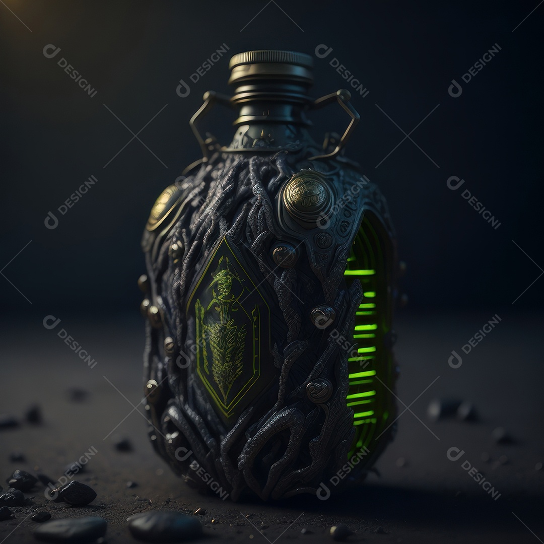 Imagem realista de grana toxica sobre fundo desfocado.